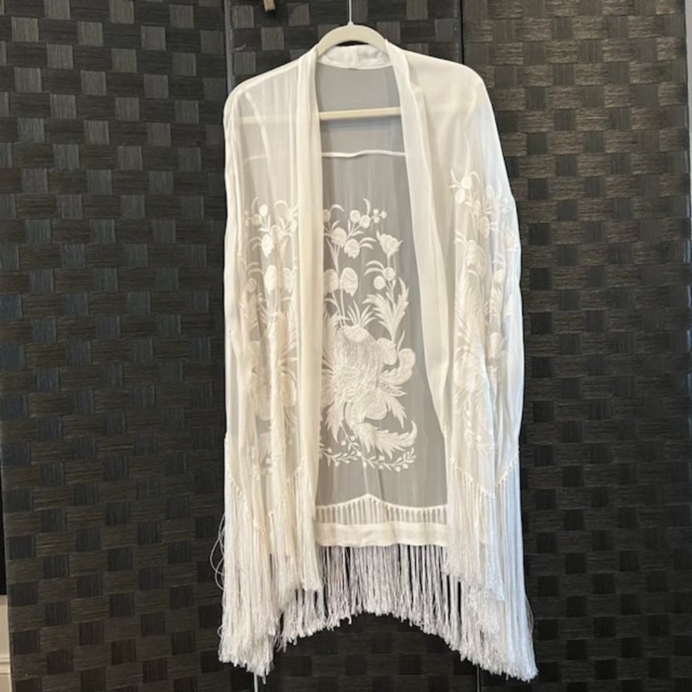 Topshop Sleeveless Fringed Coverup